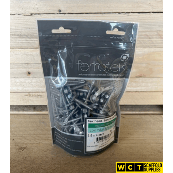 Ferrotek Hex Head Self Drilling Screws – 5.5 x 43mm