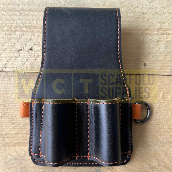 Black Leather Double Tool Holder