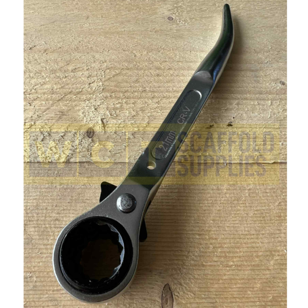 Ratchet Scaffold Spanner - 19mm/21mm Bi-Hex