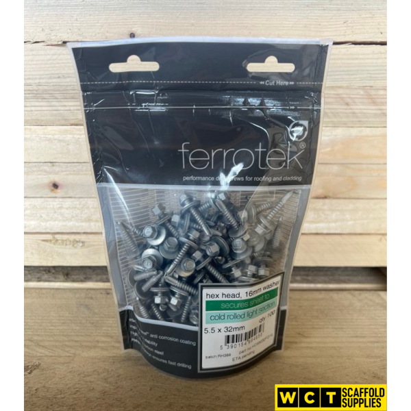 Ferrotek Hex Head Self Drilling Screws – 5.5 x 32mm