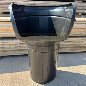 New 20" Black Rubble Top Hopper